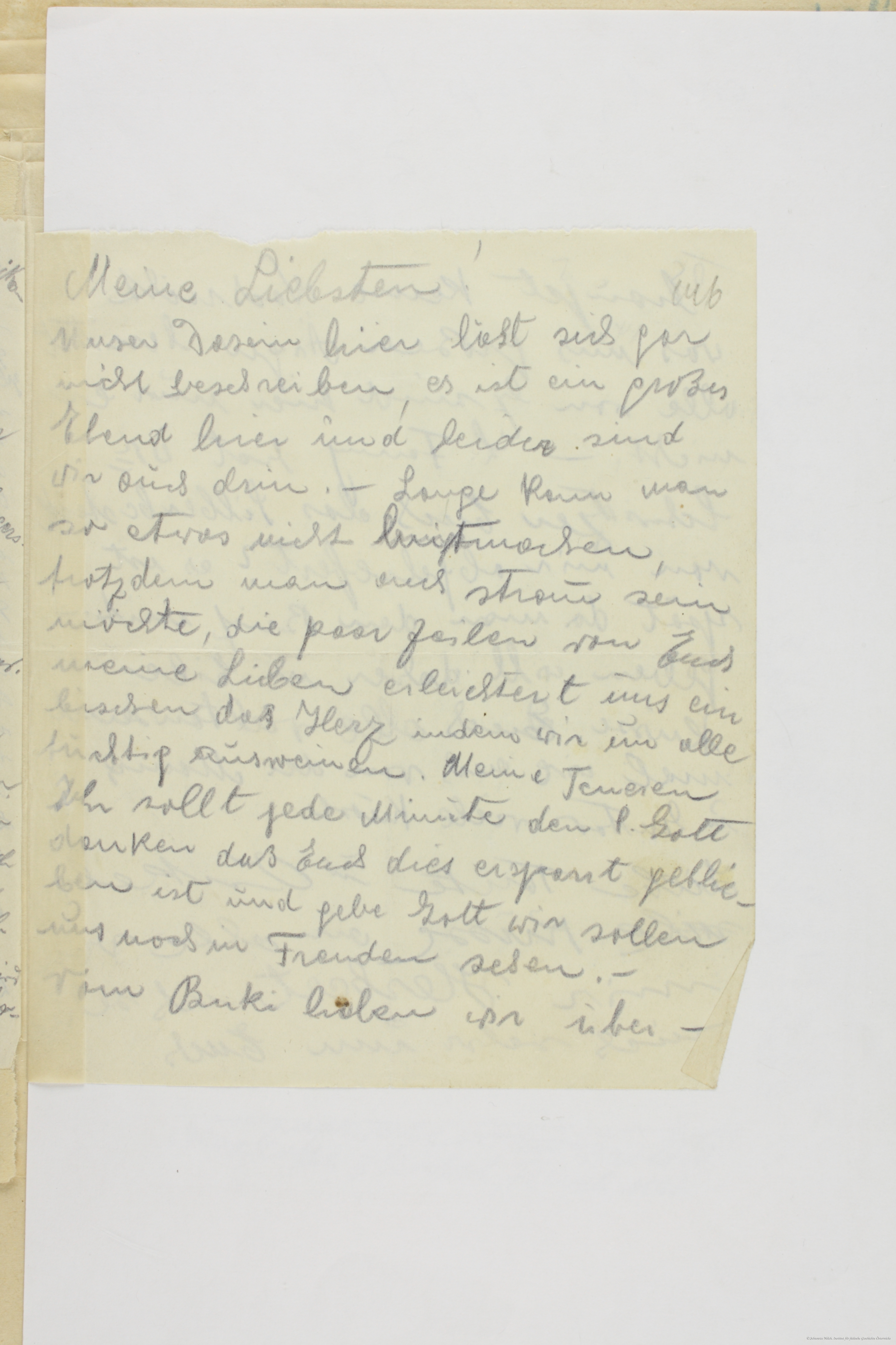 Scan eines Briefes aus Transnistrien in die Bukowina, den Dr. Albert Twers mitgebracht hat